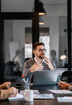 Professional business environment representing seeding and staking firms